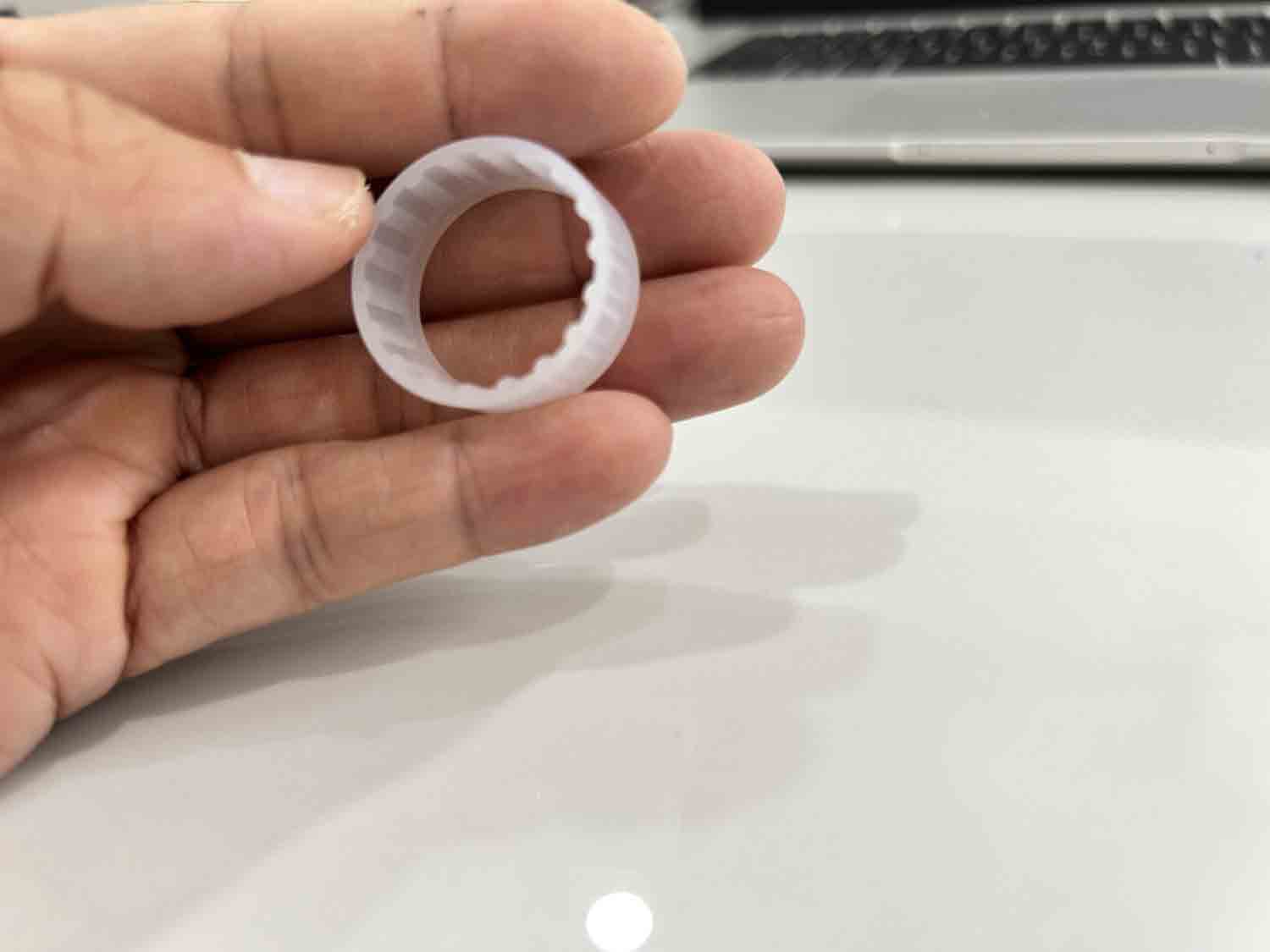 Precision Silicone sittplats - 0,05 mm tolerans (vit genomskinlig)